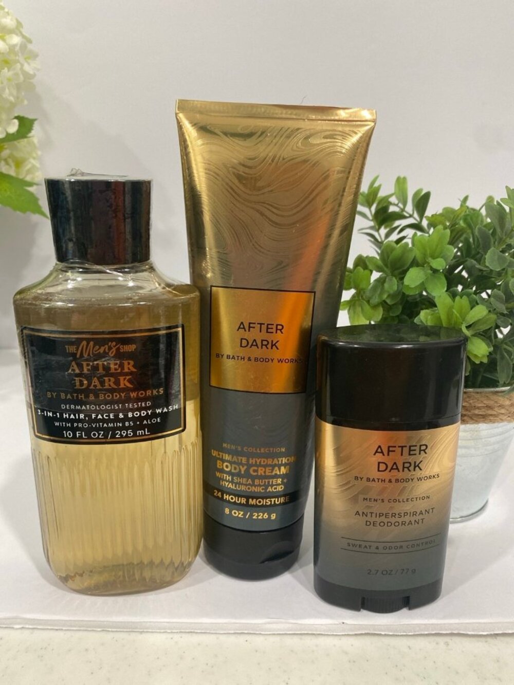 Bath & Body Works Men’s “After Dark” New 3 Pc Body Care Set